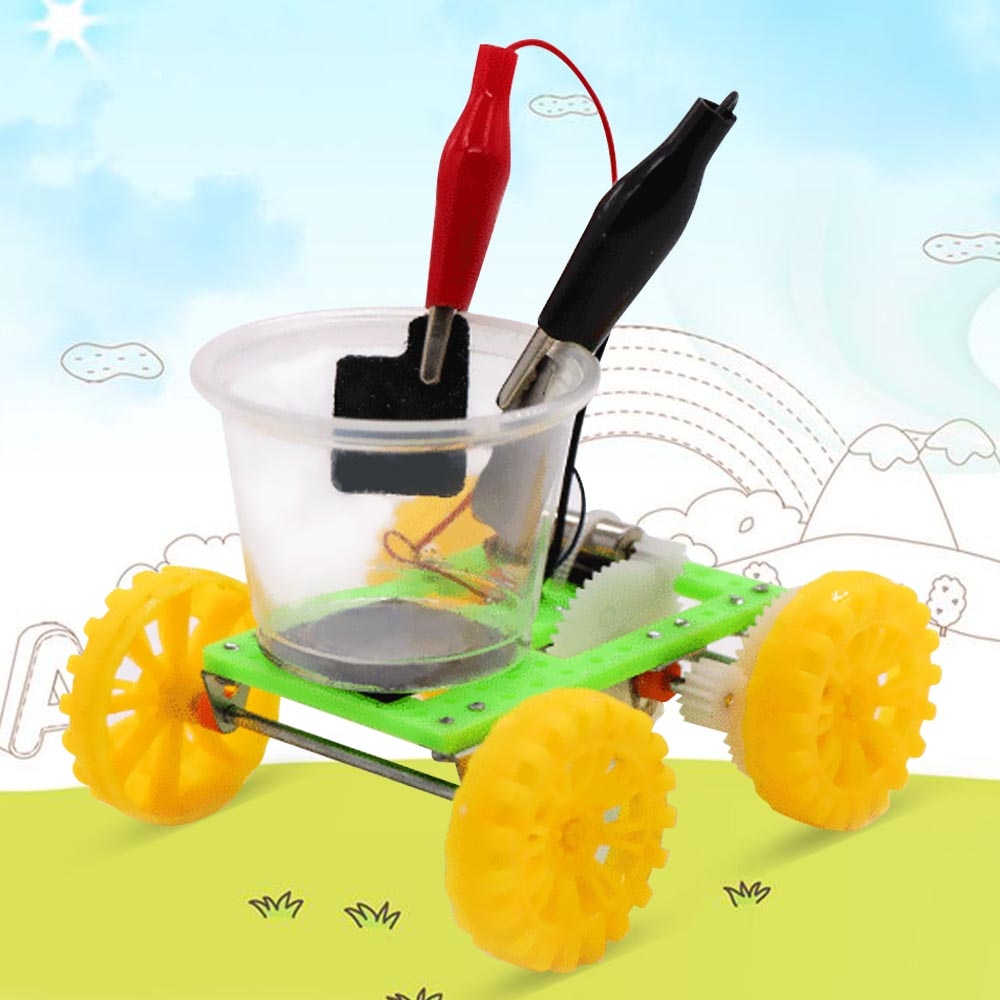 Kids Creative DIY Assembled Wooden Electric Plotter Kit Model Automatic Painting Drawing Robot Science Physics Experiment Toy